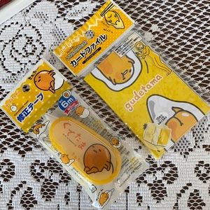 Gudetama Care File Case & Correction Tape
